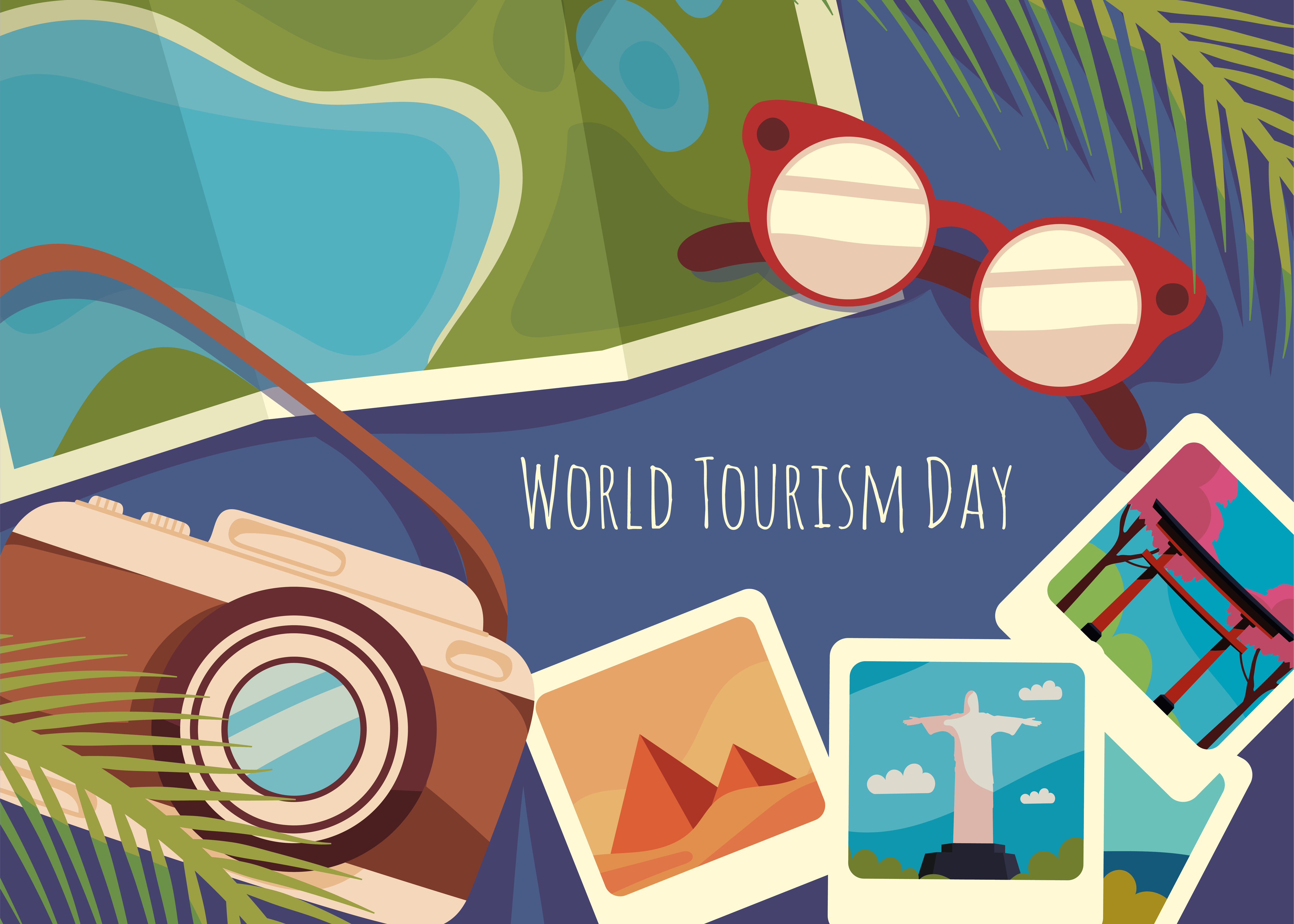 world tourism day, card design